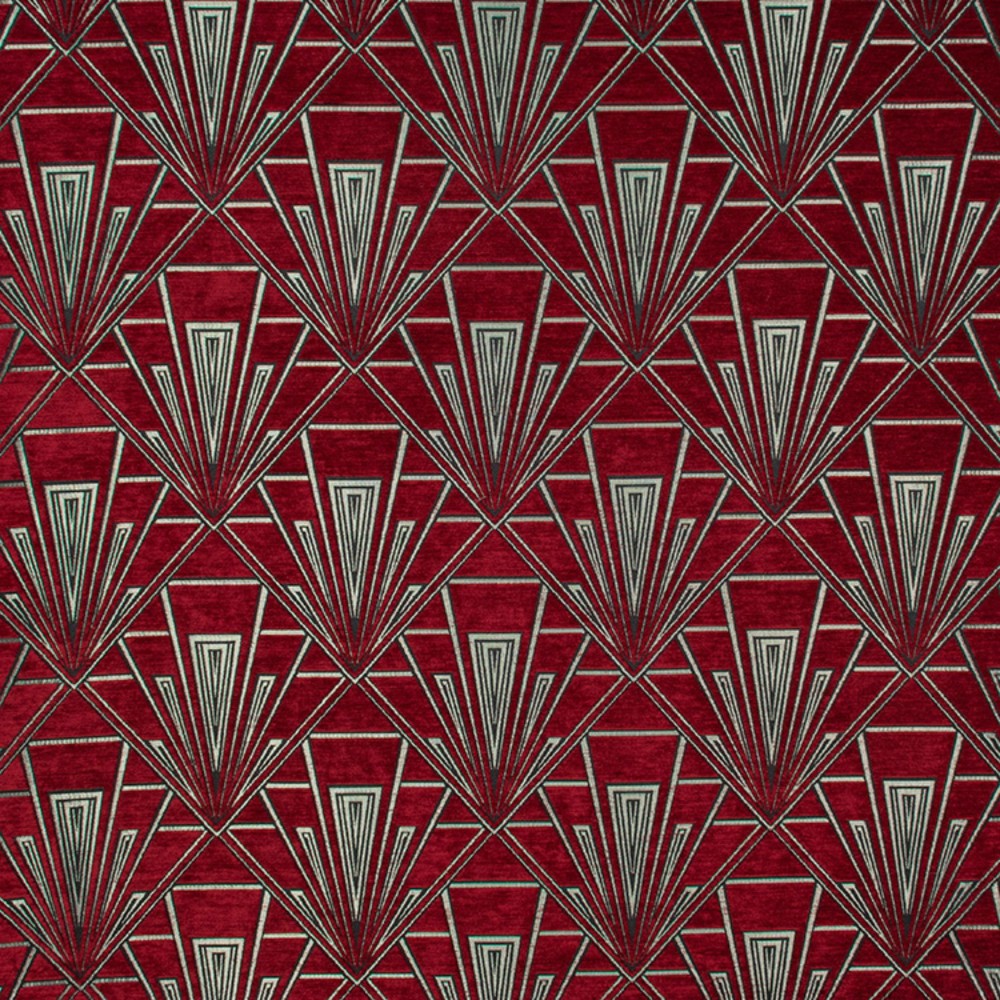 Gatsby geometric, art deco chenille fabric