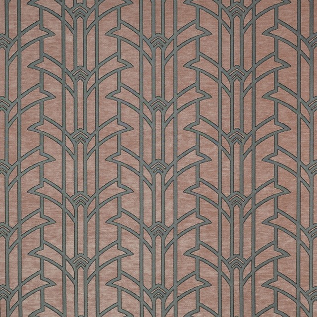 Manhattan geometric art deco chenille fabric