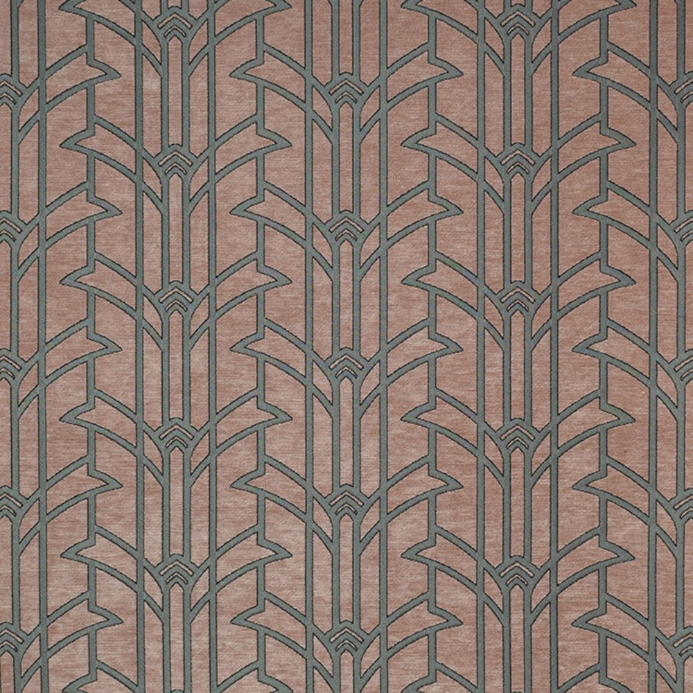 Manhattan geometric art deco chenille fabric