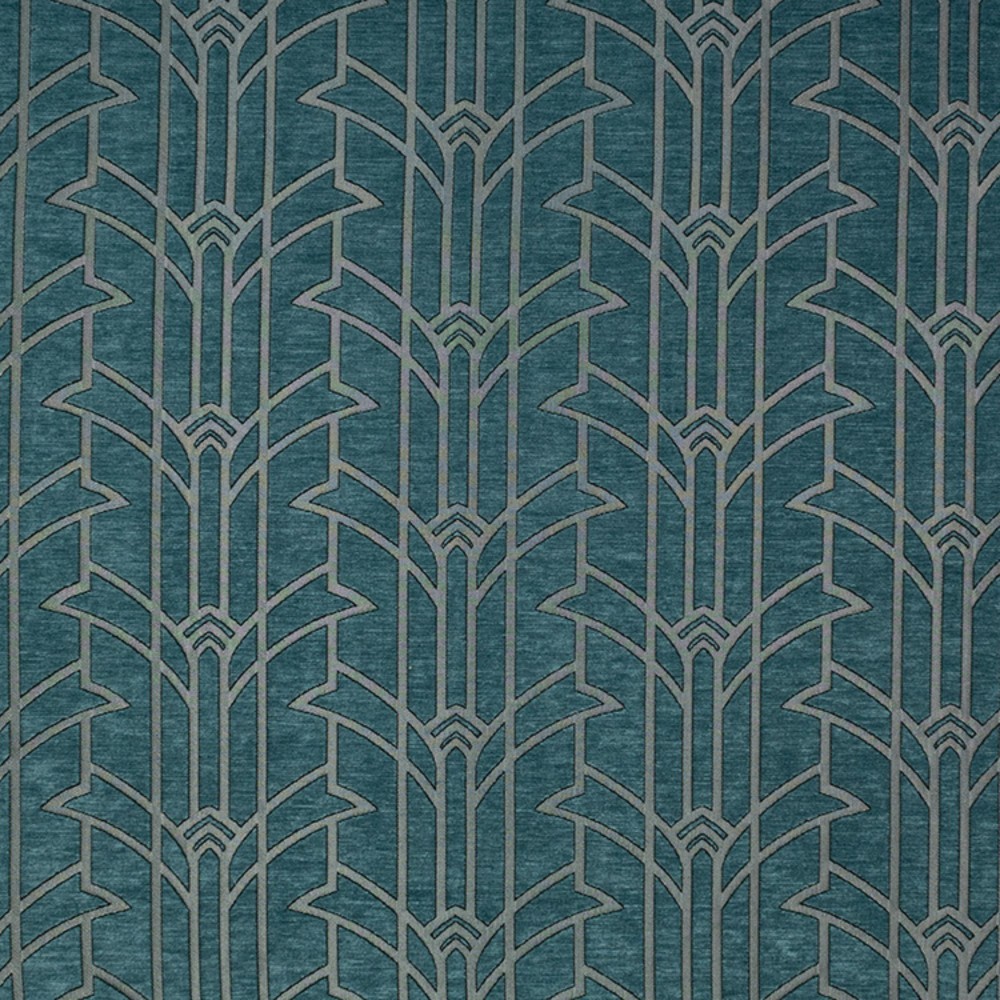 Manhattan geometric art deco chenille fabric