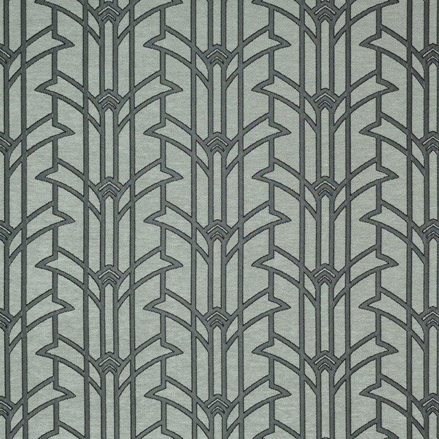 Manhattan geometric art deco chenille fabric