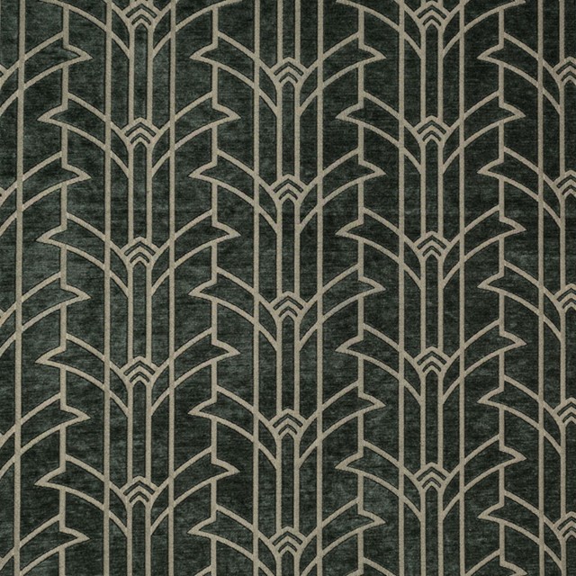 Manhattan geometric art deco chenille fabric