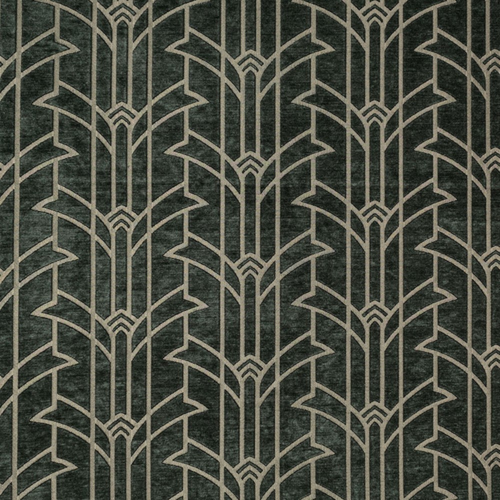 Manhattan geometric art deco chenille fabric