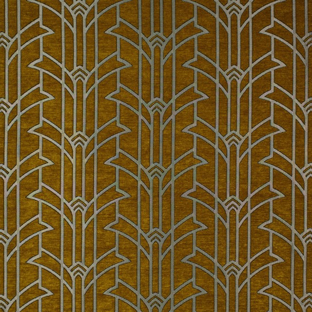 Manhattan geometric art deco chenille fabric