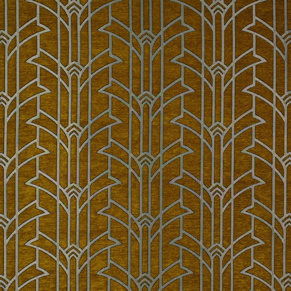 Manhattan geometric art deco chenille fabric