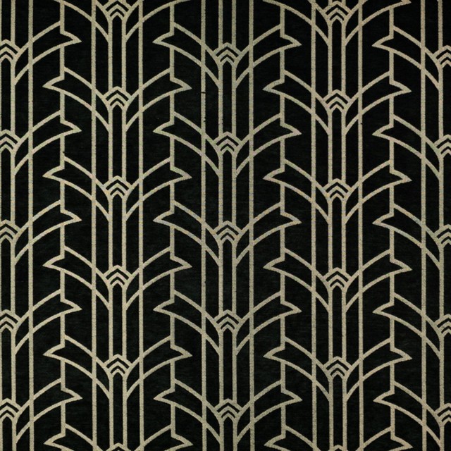 Manhattan geometric art deco chenille fabric