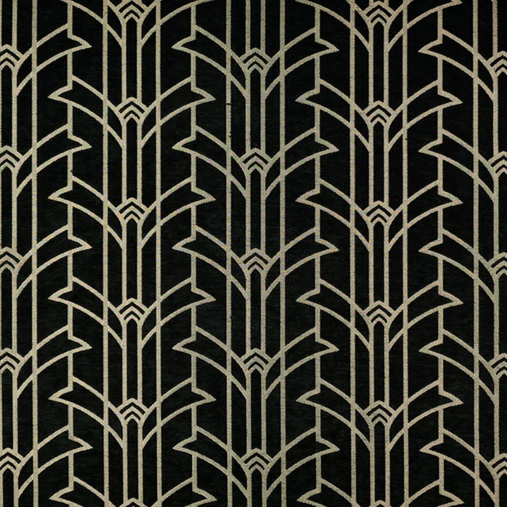 Manhattan geometric art deco chenille fabric