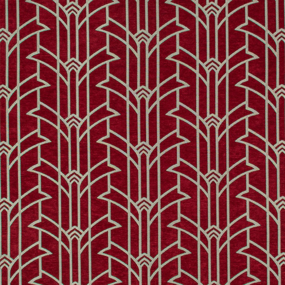 Manhattan geometric art deco chenille fabric