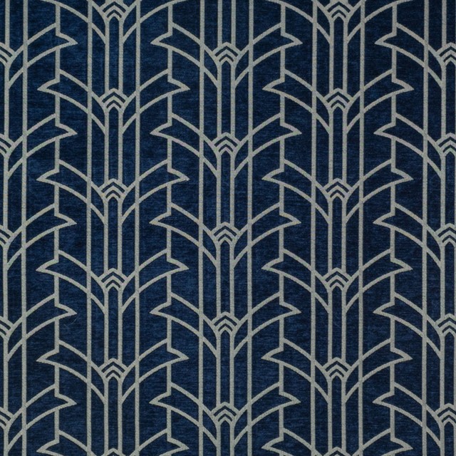 Manhattan geometric art deco chenille fabric