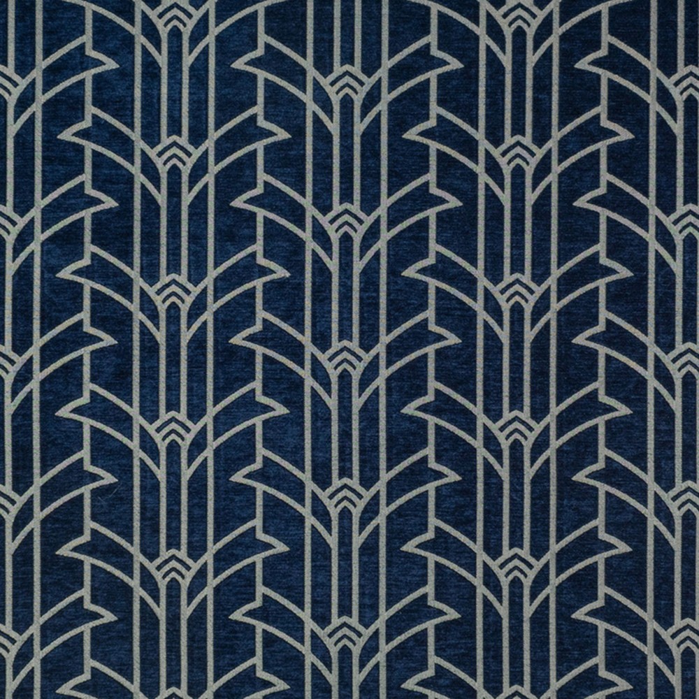 Manhattan geometric art deco chenille fabric