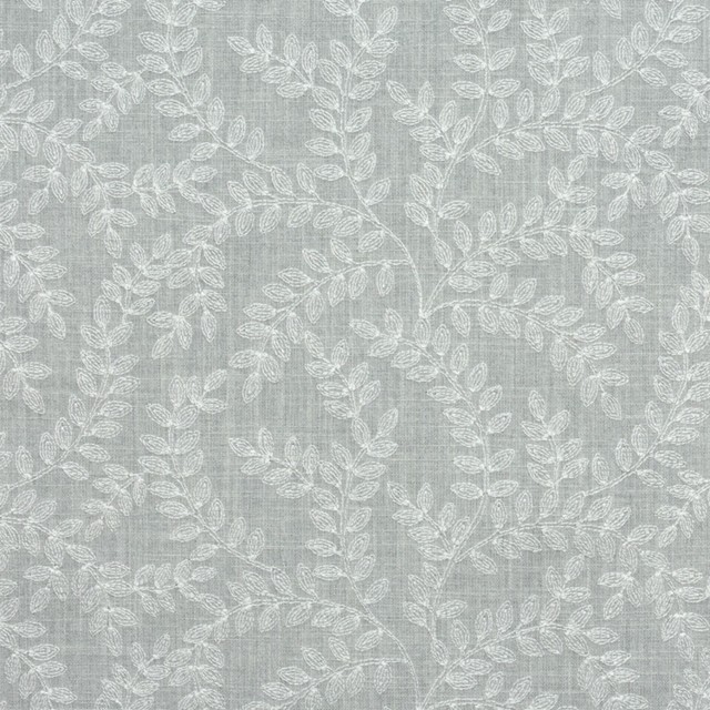 Wisley leaf trellis embroidery fabric