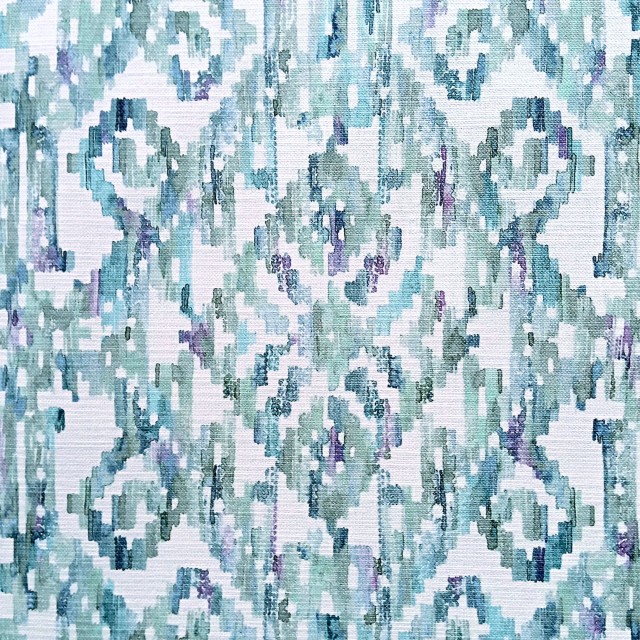 Marrakesh aqua printed cotton fabric