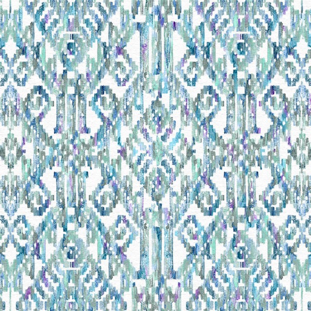 Marrakesh aqua printed cotton fabric