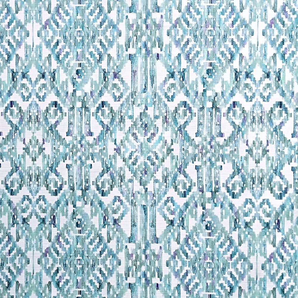 Marrakesh aqua printed cotton fabric