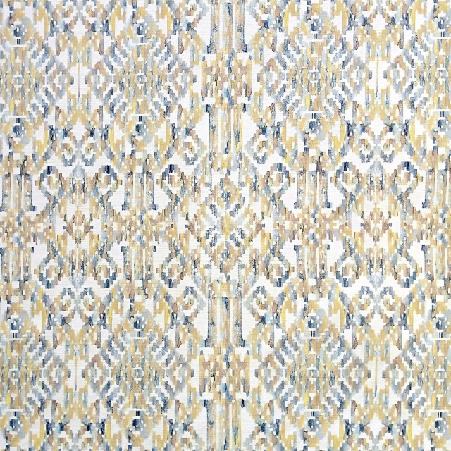 Marrakesh ochre printed cotton fabric