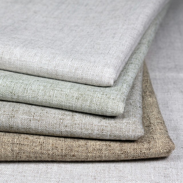 Oyster Bay a cool plain linen effect fabric