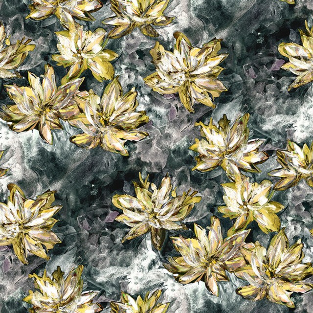 Waterlily velvet fabric